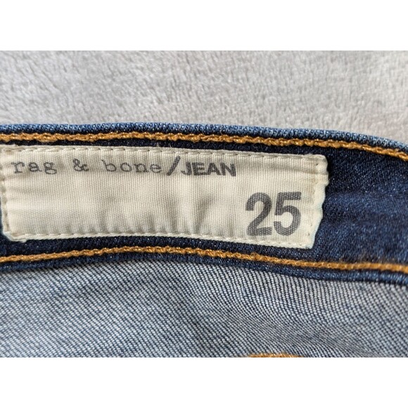 Rag & Bone High Rise Skinny Jeans Womens 25 Heritage Blue Stretch Denim - Picture 6 of 11